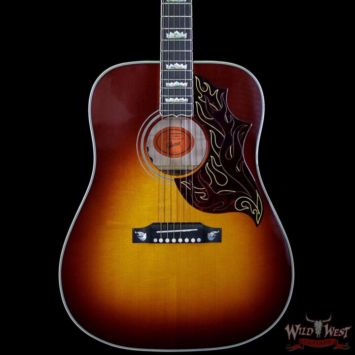 2018 Gibson Custom Shop Wildfirebird Hummingbird Quilt Maple Side & Back Flame Maple Neck Wildfire Burst - Image 3
