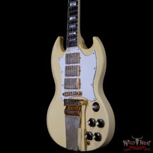 Gibson Custom Shop Jimi Hendrix 1967 SG Custom Aged Polaris White - Image 2