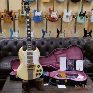 Gibson Custom Shop Jimi Hendrix 1967 SG Custom Aged Polaris White - Image 6