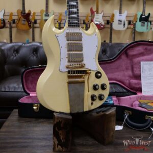 Gibson Custom Shop Jimi Hendrix 1967 SG Custom Aged Polaris White - Image 8
