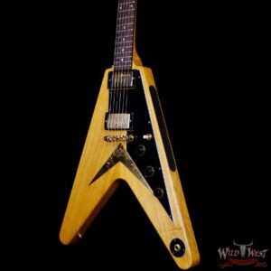 Gibson Custom Shop 1958 Korina Flying V Reissue Natural (Black Pickguard) - Image 2