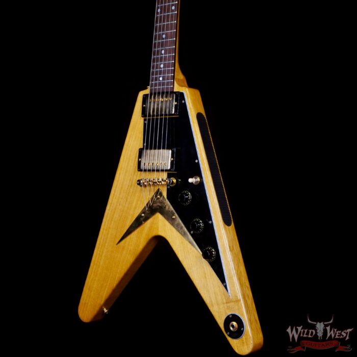 Gibson Custom Shop 1958 Korina Flying V Reissue Natural (Black Pickguard) - Image 2