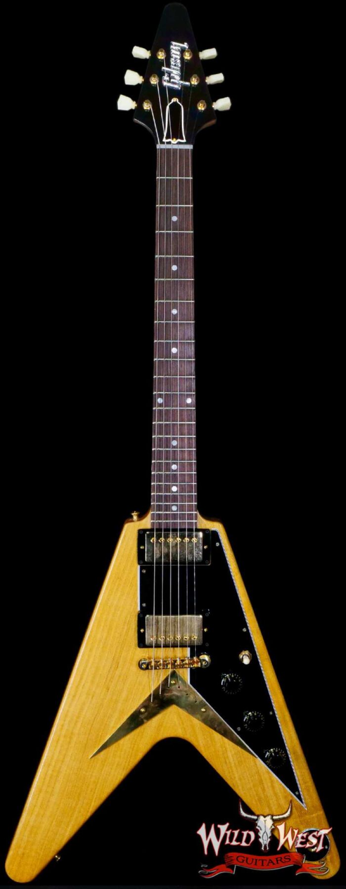 Gibson Custom Shop 1958 Korina Flying V Reissue Natural (Black Pickguard) - Image 1