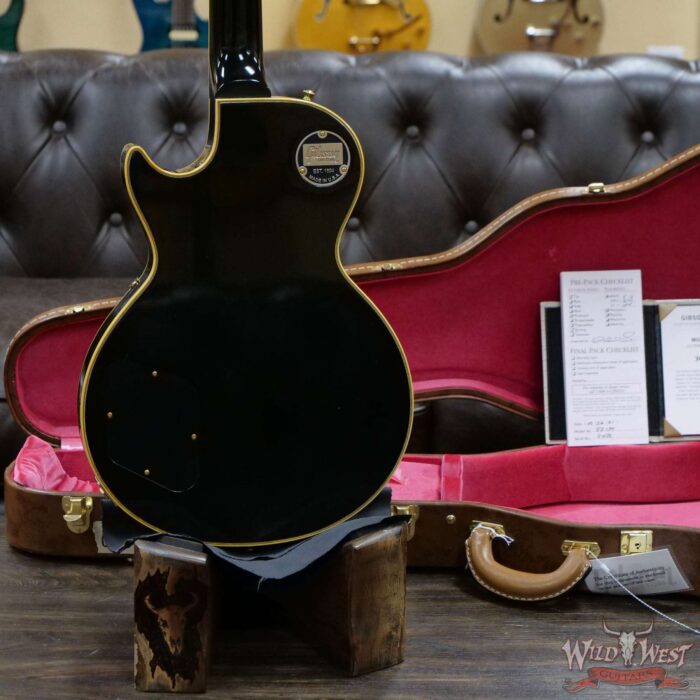 Gibson Customn Shop Murphy Lab 1957 Les Paul Custom 2-Pickup Ebony Fingerboard Ultra Light Aged Ebony(Black) - Image 9