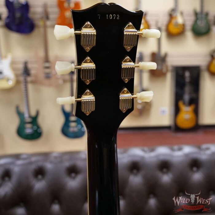 Gibson Customn Shop Murphy Lab 1957 Les Paul Custom 2-Pickup Ebony Fingerboard Ultra Light Aged Ebony(Black) - Image 10