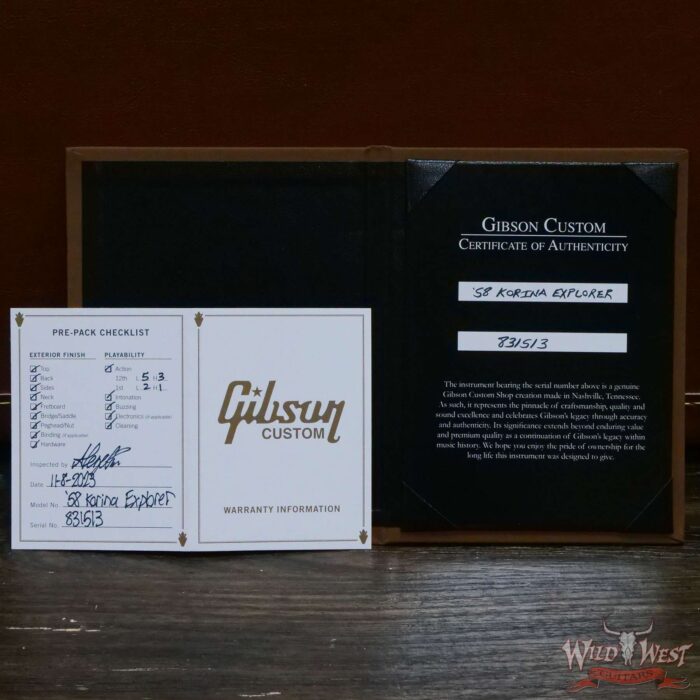 Gibson Custom Shop 1958 Korina Explorer Reissue (Black Pickguard) - Image 12