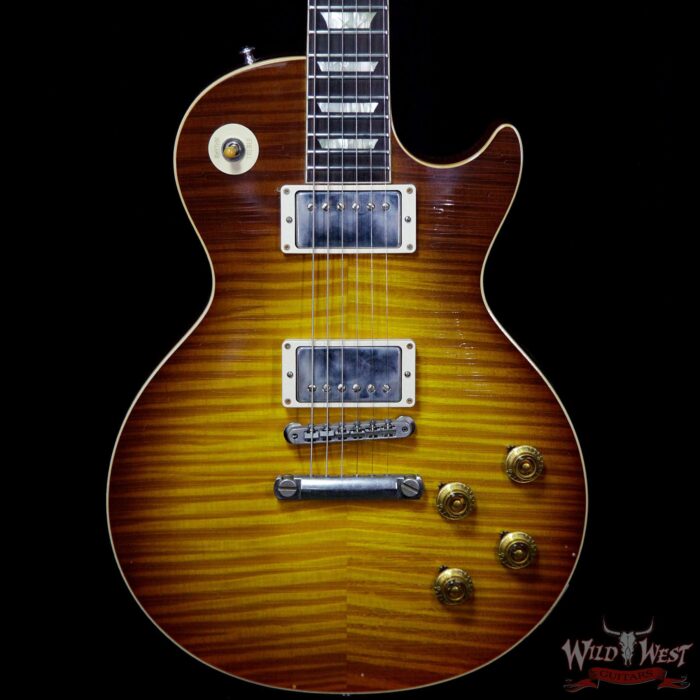 Gibson Custom Shop Historic 1959 Les Paul Light Aged Hand Selected Killer Top Brazilian Rosewood Board Royal Teaburst 8.75 LBS - Image 3