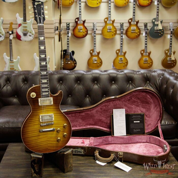 Gibson Custom Shop Historic 1959 Les Paul Light Aged Hand Selected Killer Top Brazilian Rosewood Board Royal Teaburst 8.75 LBS - Image 11