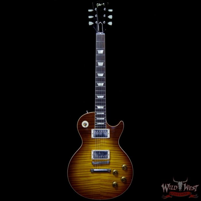 Gibson Custom Shop Historic 1959 Les Paul Light Aged Hand Selected Killer Top Brazilian Rosewood Board Royal Teaburst 8.75 LBS - Image 4