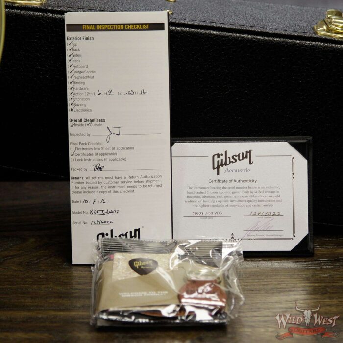 Gibson Custom Shop 1960’s J-50 VOS Electric-Acoustic Guitar Natural (J-45) - Image 6