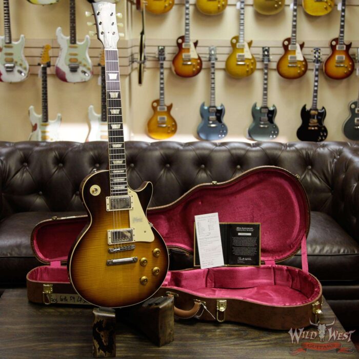 Gibson Custom Shop 60th Anniversary 1959 Les Paul Standard VOS Bolivian Rosewood Fretboard Kindred Burst 8.65 lbs - Image 11