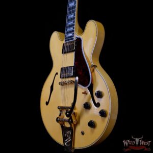 Gibson Custom Shop M2M 1959 ES-355 Reissue with Bigsby Murphy Lab Ultra Light Aged Heavy Antique White 8.80 LBS - Image 2