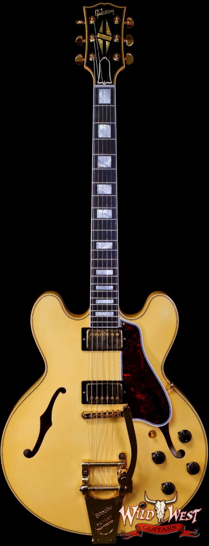 Gibson Custom Shop M2M 1959 ES-355 Reissue with Bigsby Murphy Lab Ultra Light Aged Heavy Antique White 8.80 LBS - Image 1