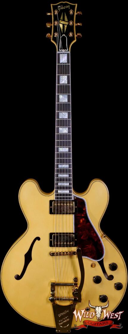 Gibson Custom Shop M2M 1959 ES-355 Reissue with Bigsby Murphy Lab Ultra Light Aged Heavy Antique White 9.15 LBS