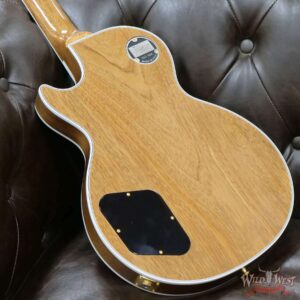 Gibson Custom Shop M2M Hand Selected 5A Quilt Maple Top Les Paul Custom Ebony Board with Tree of Life Inlay Aqua Blue - Image 12