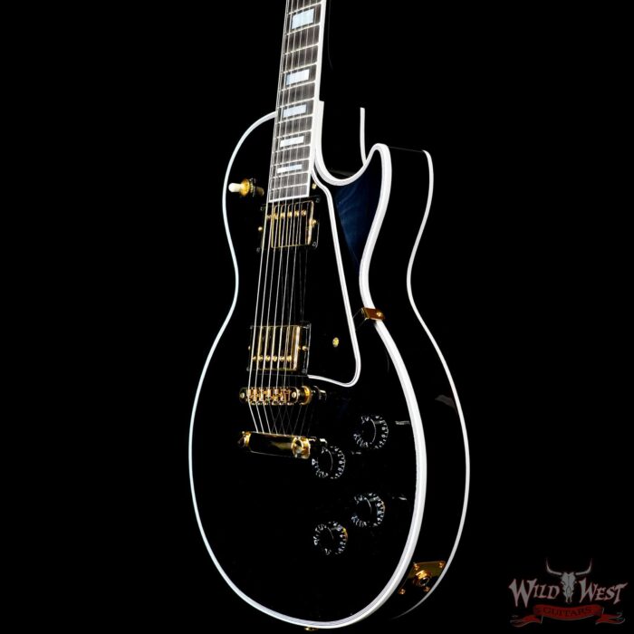 Gibson Custom Shop Les Paul Custom w/ Ebony Fingerboard Gloss Ebony 10.65 LBS - Image 2