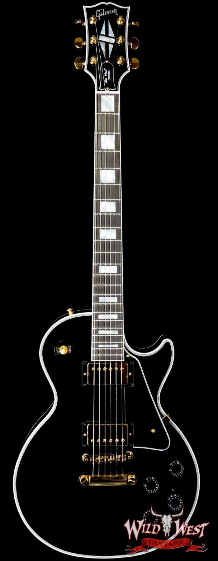 Gibson Custom Shop Les Paul Custom w/ Ebony Fingerboard Gloss Ebony 10.65 LBS - Image 1