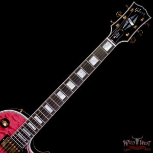 Gibson Custom Shop M2M Les Paul Custom Trans Pink 5A Quilt Maple Top 1-Piece Mahogany Body 9.65 LBS - Image 4