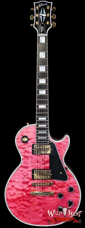 Gibson Custom Shop M2M Les Paul Custom Trans Pink 5A Quilt Maple Top 1-Piece Mahogany Body 9.65 LBS