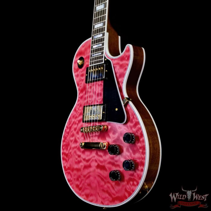 Gibson Custom Shop M2M Les Paul Custom Chablis Pink 5A Quilt Maple Top 1-Piece Mahogany Body 9.60 LBS - Image 2