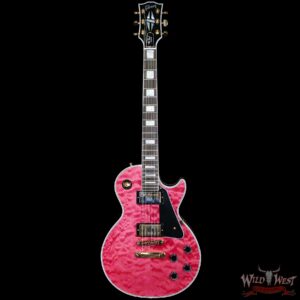 Gibson Custom Shop M2M Les Paul Custom Chablis Pink 5A Quilt Maple Top 1-Piece Mahogany Body 9.60 LBS - Image 3