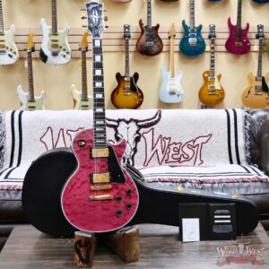 Gibson Custom Shop M2M Les Paul Custom Chablis Pink 5A Quilt Maple Top 1-Piece Mahogany Body 9.60 LBS - Image 6