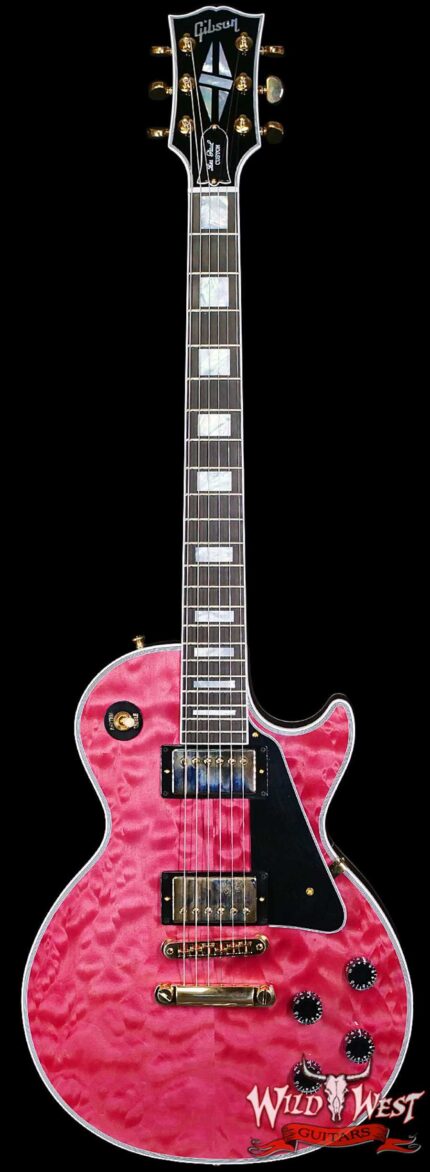 Gibson Custom Shop M2M Les Paul Custom Chablis Pink 5A Quilt Maple Top 1-Piece Mahogany Body 9.60 LBS