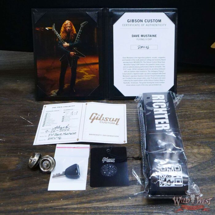 Gibson Custom Shop Limited Edition #46 Dave Mustaine Flying V EXP VOS Ebony - Image 12