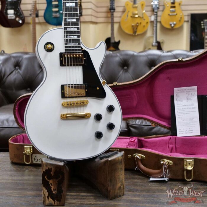 Gibson Custom Shop Les Paul Custom Ebony Fingerboard Gloss Alpine White - Image 7