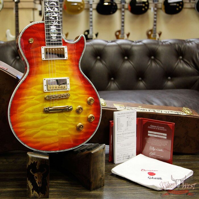 Gibson Custom Shop Les Paul Ultima Quilt Top Ebony Fretboard Tree Of Life Heritage Cherry Sunburst - Image 13