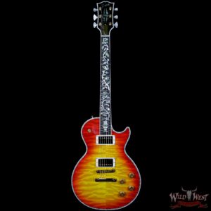 Gibson Custom Shop Les Paul Ultima Quilt Top Ebony Fretboard Tree Of Life Heritage Cherry Sunburst - Image 5
