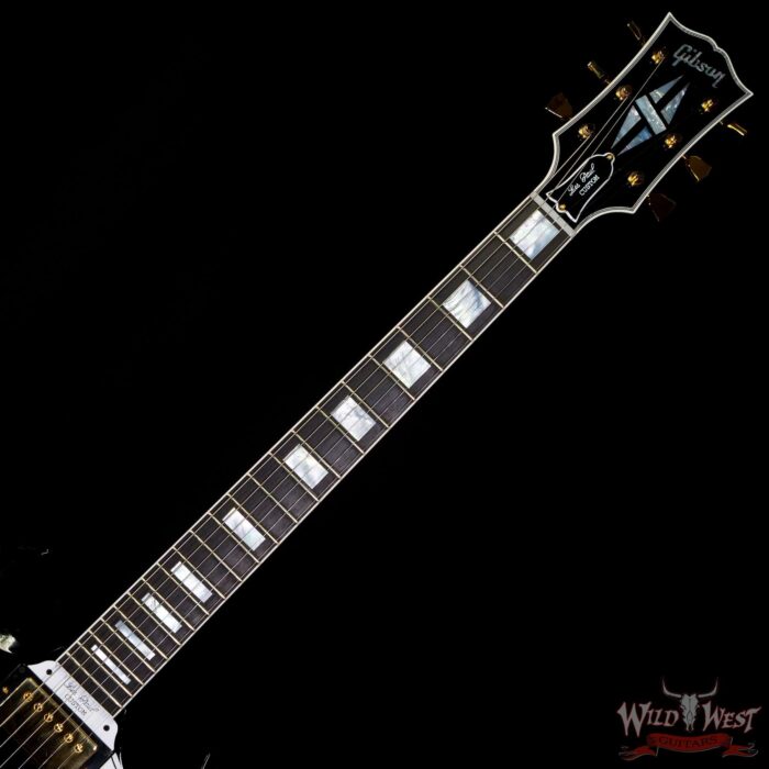 Gibson Custom Shop M2M Made 2 Measure 1963 Les Paul SG Custom With Maestro Vibrola Ultra Light Aged Ebony - Image 4