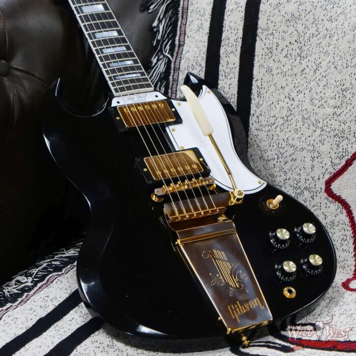 Gibson Custom Shop M2M Made 2 Measure 1963 Les Paul SG Custom With Maestro Vibrola Ultra Light Aged Ebony - Image 8