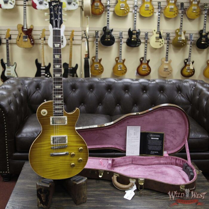 Gibson Custom Shop M2M Hand Selected Kill Top 60th Anniversary 1959 Les Paul Standard VOS Honey Lemon Fade 8.55 lbs - Image 8