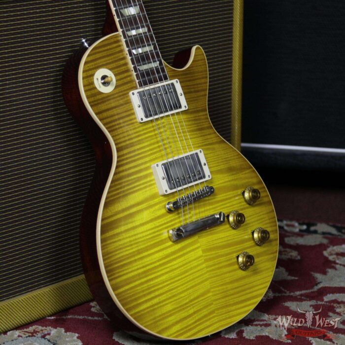 Gibson Custom Shop M2M Hand Selected Kill Top 60th Anniversary 1959 Les Paul Standard VOS Honey Lemon Fade 8.55 lbs - Image 9