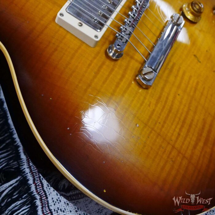 Gibson Custom Shop M2M Hand Selected Top 60th Anniversary 1959 Les Paul Murphy Lab Light Aging Southern Fade 8.15 lbs - Image 9