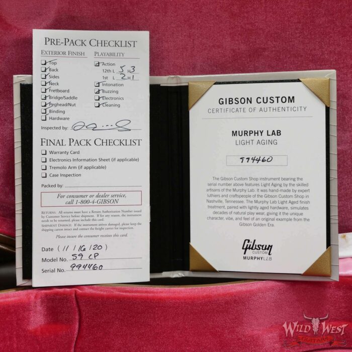 Gibson Custom Shop M2M Hand Selected Top 60th Anniversary 1959 Les Paul Murphy Lab Light Aged Southern Fade 8.20 lbs - Image 14