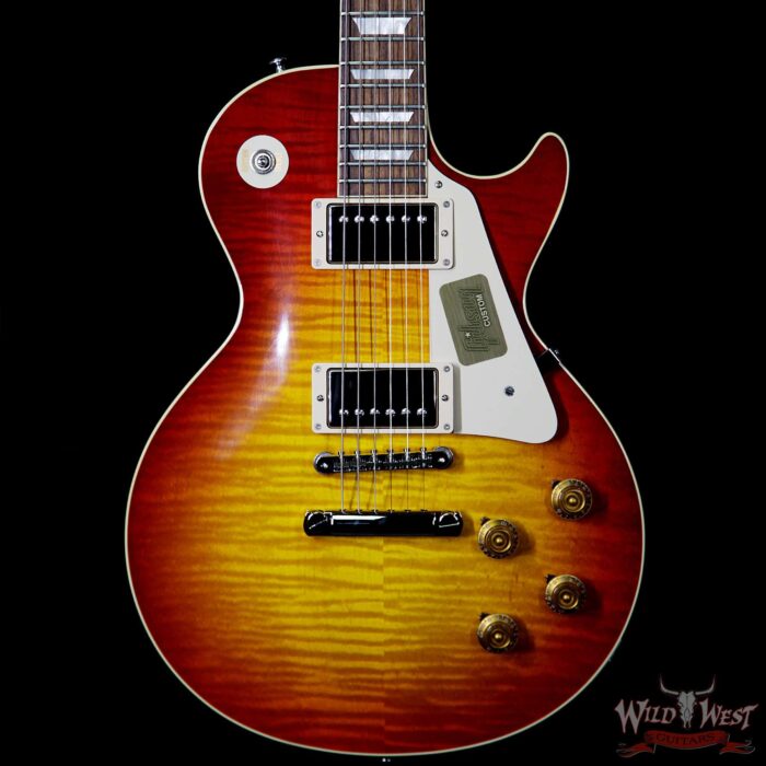2016 Gibson Custom Shop Standard Historic Les Paul R8 1958 Gloss Flame Top Washed Cherry 8.85 Pounds - Image 3