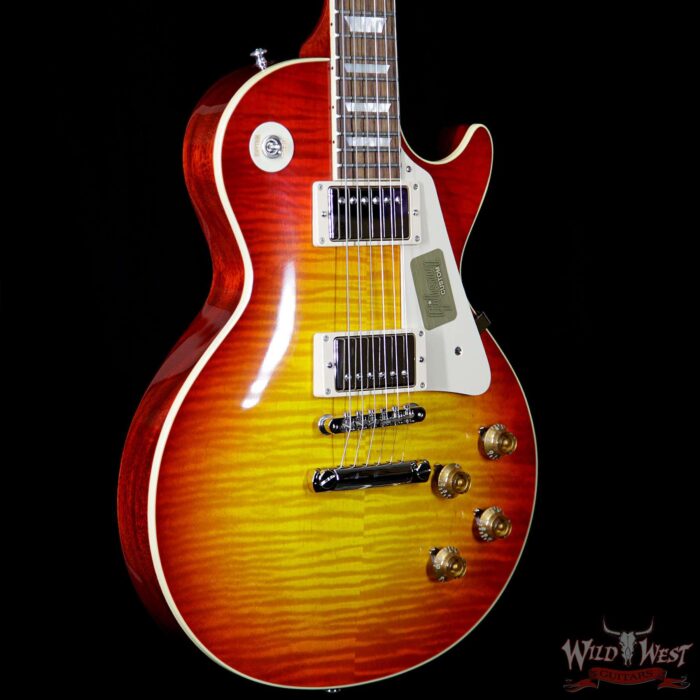 2016 Gibson Custom Shop Standard Historic Les Paul R8 1958 Gloss Flame Top Washed Cherry 8.85 Pounds - Image 4