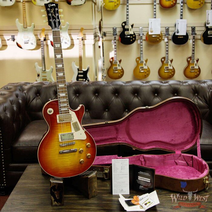 2016 Gibson Custom Shop Standard Historic Les Paul R8 1958 Gloss Flame Top Washed Cherry 8.85 Pounds - Image 13