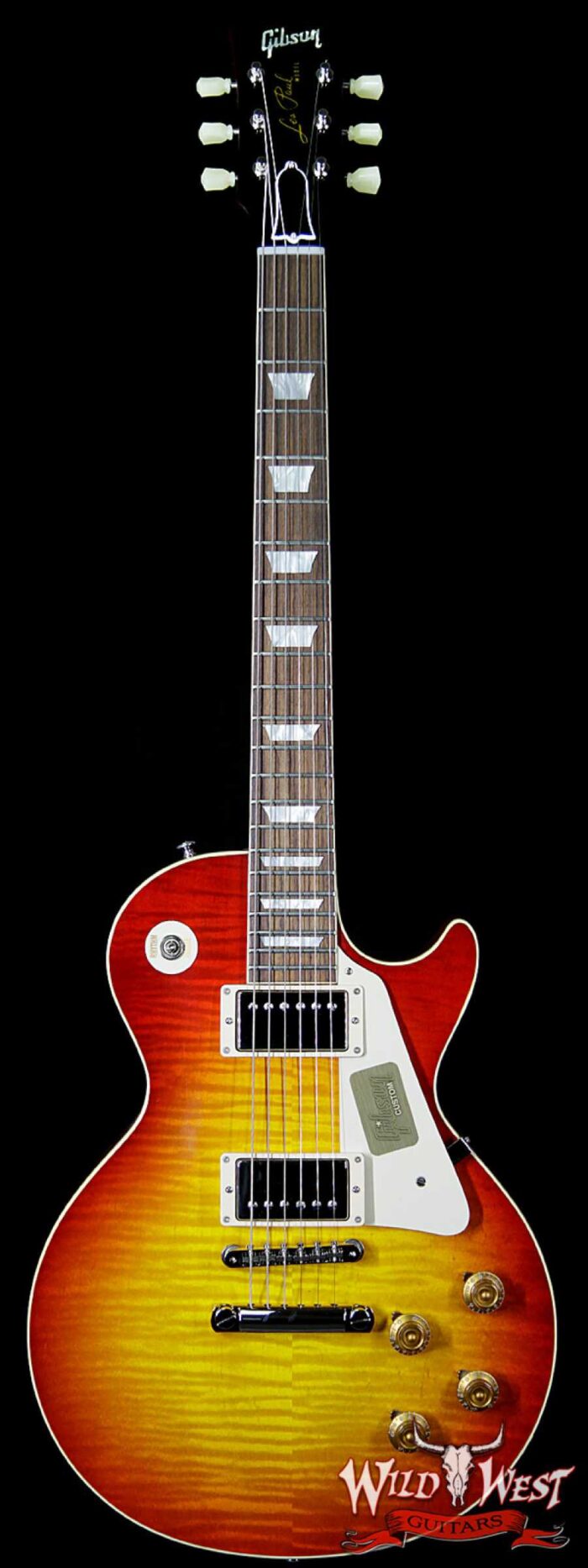 2016 Gibson Custom Shop Standard Historic Les Paul R8 1958 Gloss Flame Top Washed Cherry 8.85 Pounds - Image 1