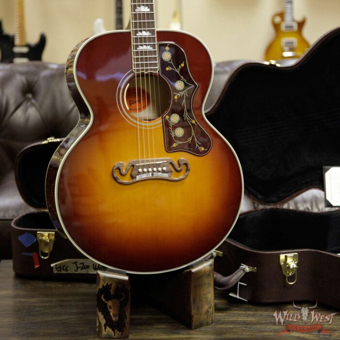 Gibson Custom Shop SJ-200 Flame Maple Side Back & Neck Rosewood Board Wildfire Burst - Image 12