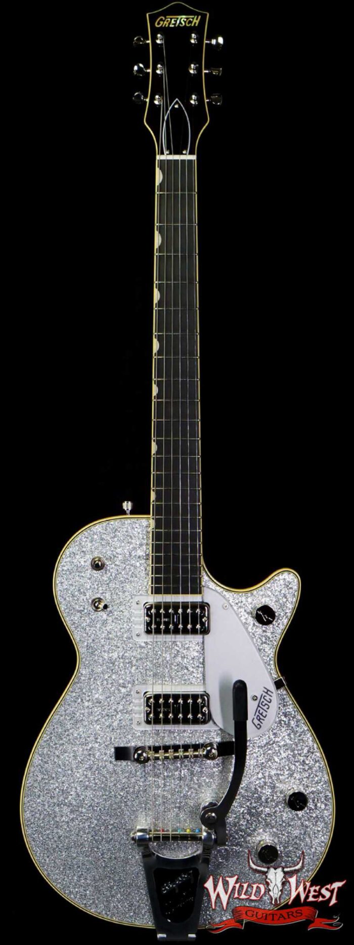 Gretsch G6129T-59 Vintage Select ‘59 Silver Jet with Bigsby Silver Sparkle - Image 1