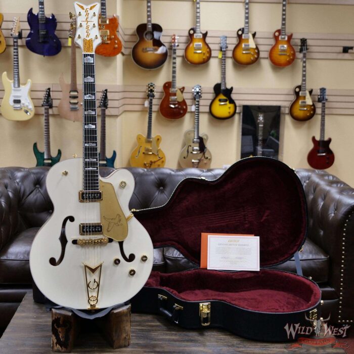 Gretsch G6136-55 Vintage Select Edition ‘55 Falcon Hollow Body with Cadillac Tailpiece TV Jones T-Armond Pickups Vintage White - Image 5