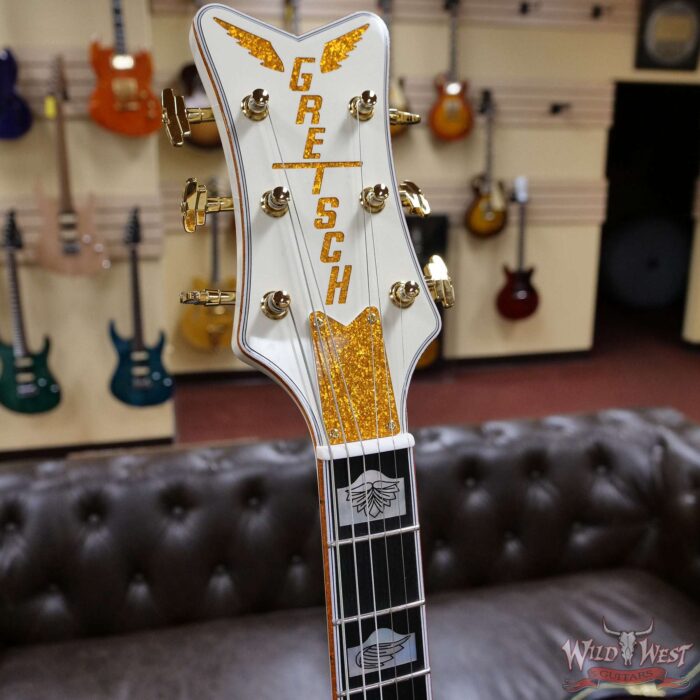 Gretsch G6136-55 Vintage Select Edition ‘55 Falcon Hollow Body with Cadillac Tailpiece TV Jones T-Armond Pickups Vintage White - Image 6