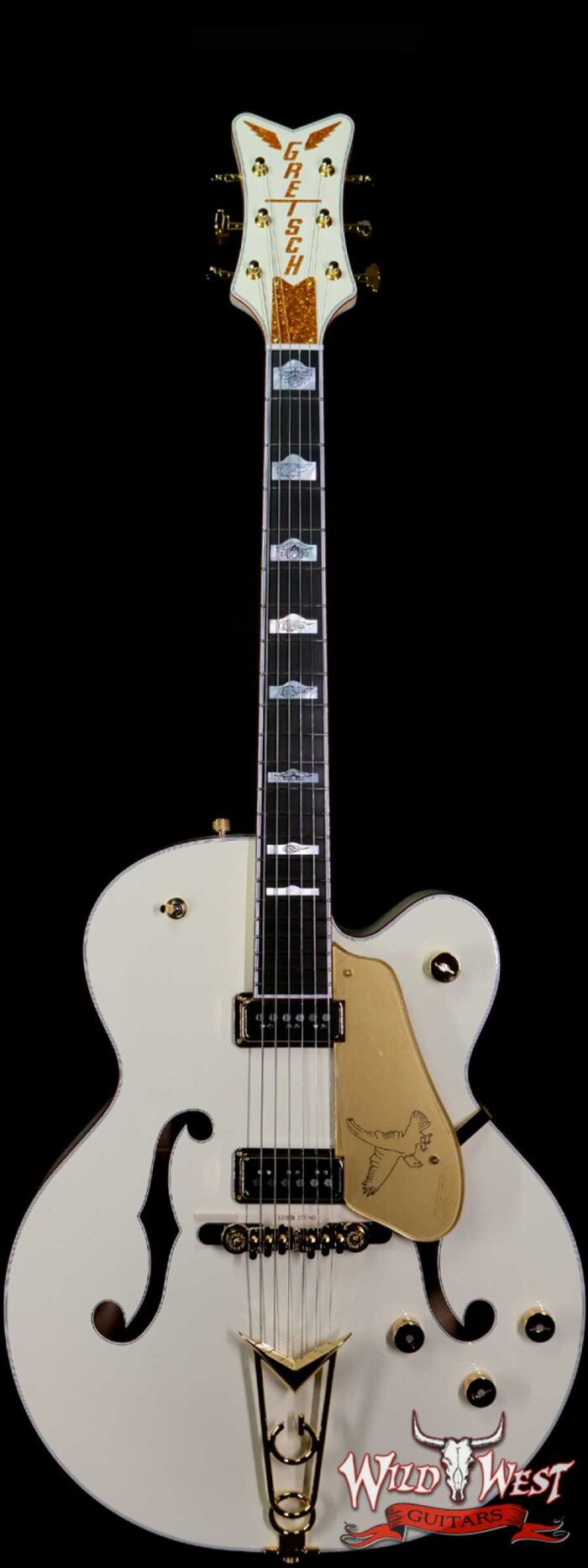 Gretsch G6136-55 Vintage Select Edition ‘55 Falcon Hollow Body with Cadillac Tailpiece TV Jones T-Armond Pickups Vintage White - Image 1
