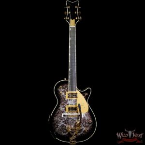 Gretsch G6134TG Limited Edition Paisley Penguin with String-Thru Bigsby Ebony Fingerboard Black Paisley - Image 3