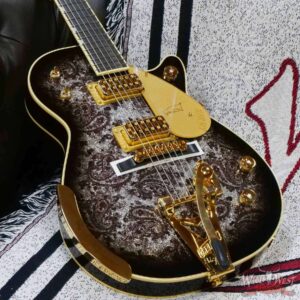 Gretsch G6134TG Limited Edition Paisley Penguin with String-Thru Bigsby Ebony Fingerboard Black Paisley - Image 7