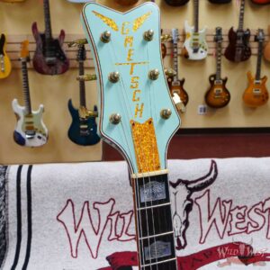 Gretsch USA Custom Shop Stephen Stern Masterbuilt G6134-CS Penguin Cadillac G Tailpiece Relic Surf Green - Image 7