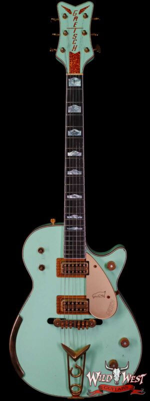 Gretsch USA Custom Shop Stephen Stern Masterbuilt G6134-CS Penguin Cadillac G Tailpiece Relic Surf Green